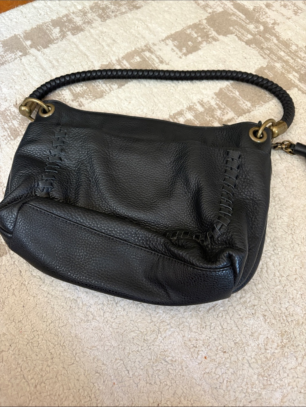 THE SAK Black Shoulder Bag with Braided Handle - Picture 2 of 3